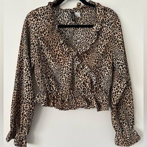 Size 6 Cheetah print blouse